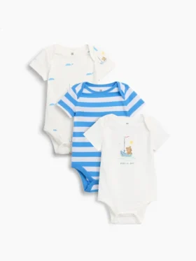 Dětské body z organické bavlny Baby First Favorites (balení po 3 kusech)