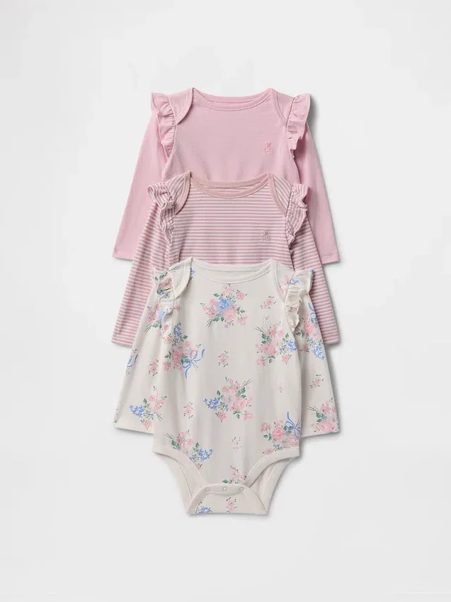 Dětské body z organické bavlny Baby First Favorites (balení po 3 kusech)