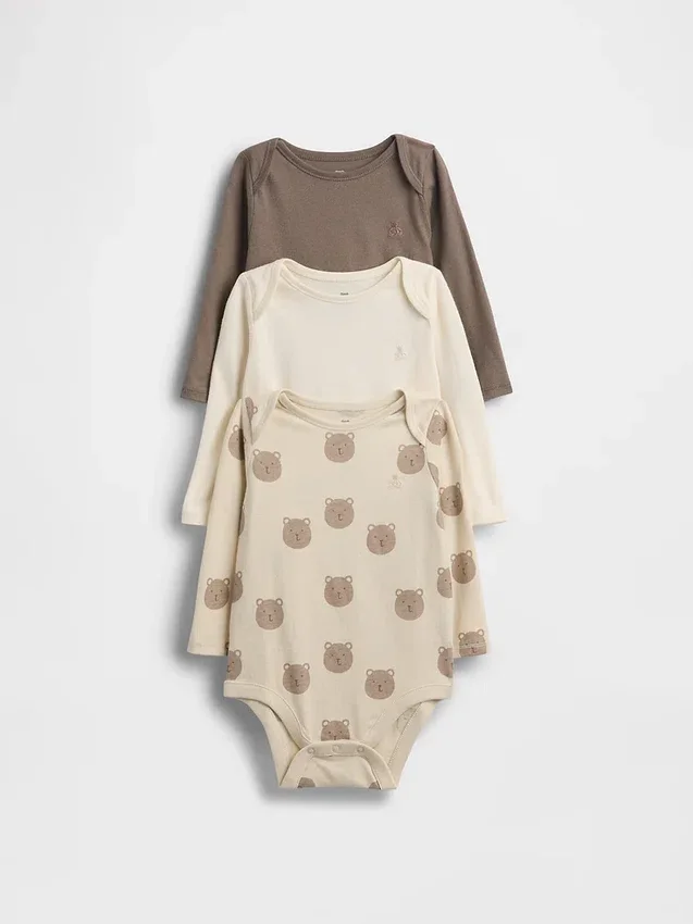 Dětské body z organické bavlny Baby First Favorites (balení po 3 kusech)
