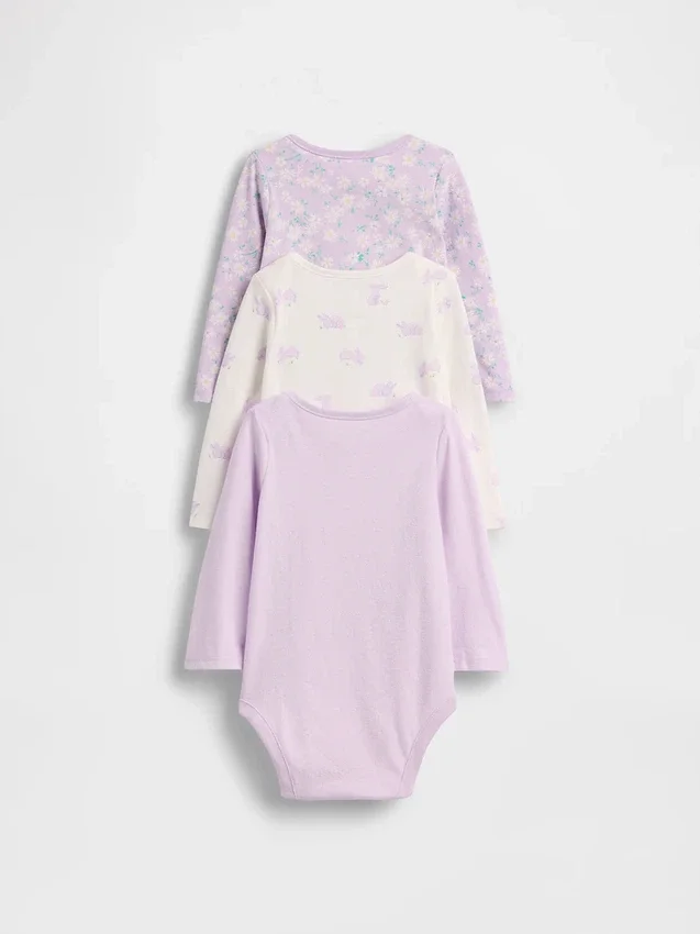 Dětské body z organické bavlny Baby First Favorites (balení po 3 kusech)