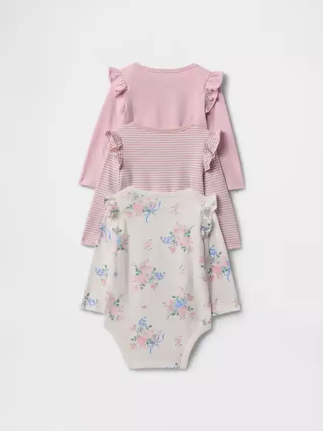 Dětské body z organické bavlny Baby First Favorites (balení po 3 kusech)