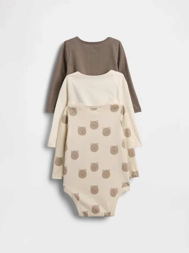 Dětské body z organické bavlny Baby First Favorites (balení po 3 kusech)