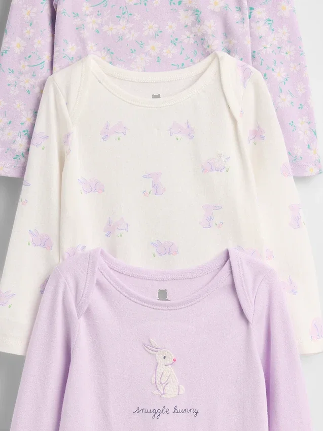 Dětské body z organické bavlny Baby First Favorites (balení po 3 kusech)