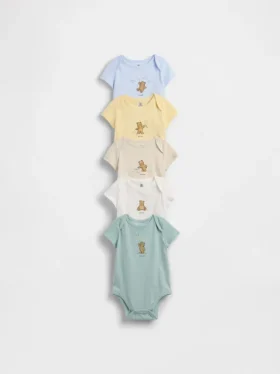 Dětské body z organické bavlny Baby First Favorites (balení po 5 kusech)