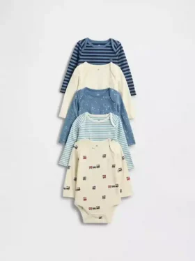Dětské body z organické bavlny Baby First Favorites (balení po 5 kusech)