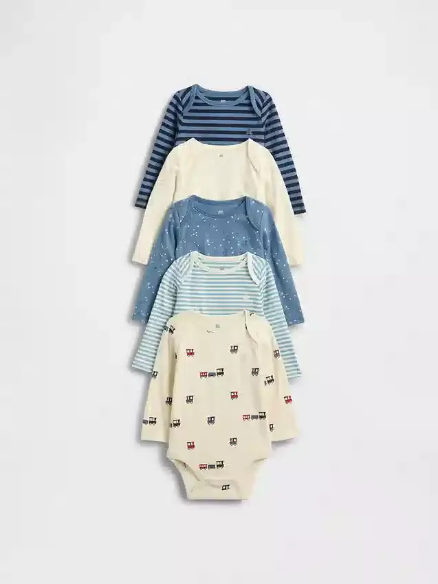 Dětské body z organické bavlny Baby First Favorites (balení po 5 kusech)
