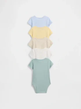 Dětské body z organické bavlny Baby First Favorites (balení po 5 kusech)