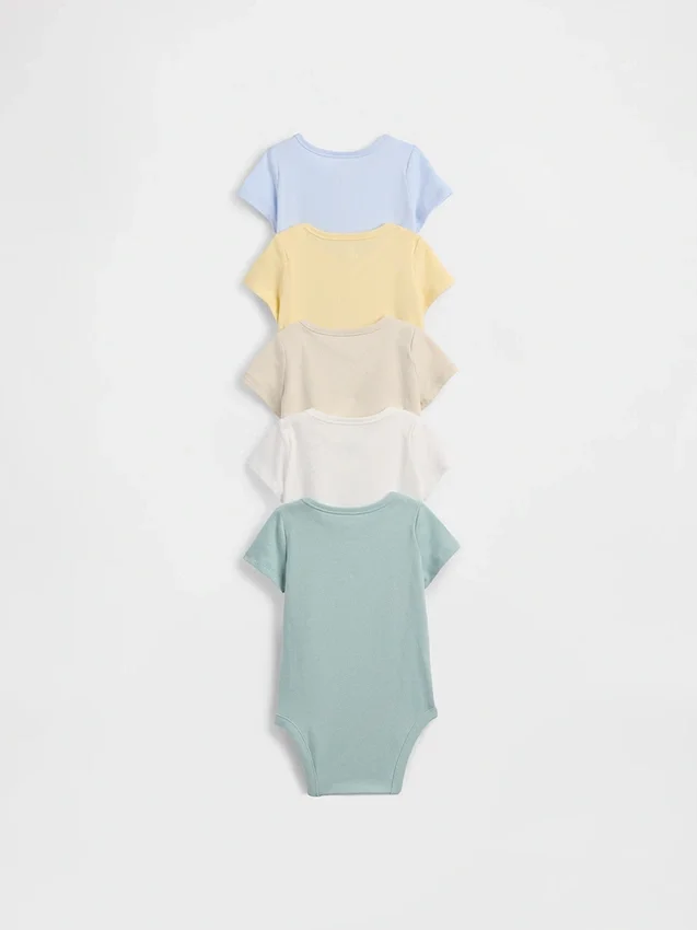 Dětské body z organické bavlny Baby First Favorites (balení po 5 kusech)