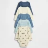 Dětské body z organické bavlny Baby First Favorites (balení po 5 kusech)