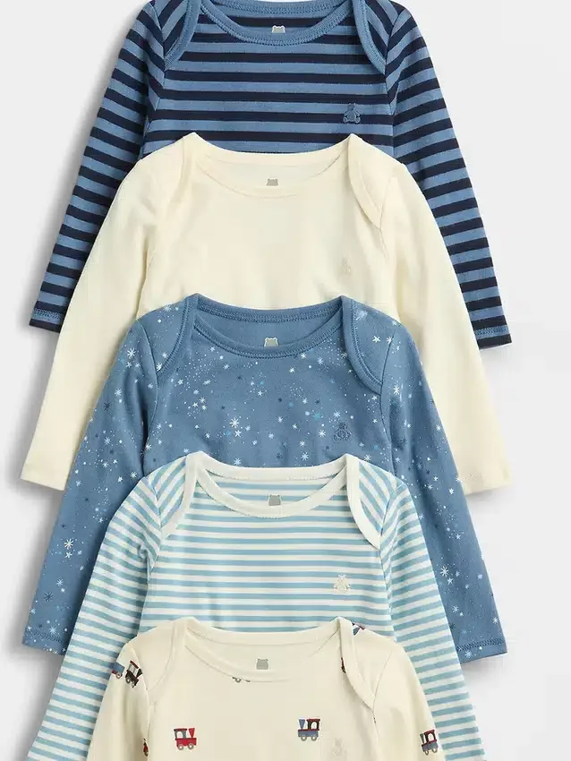 Dětské body z organické bavlny Baby First Favorites (balení po 5 kusech)