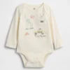 Dětský body z organické bavlny s kapesou a logem NYC z řady Baby First Favorites