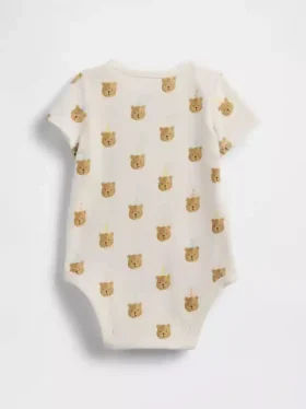 Dětský body z organické bavlny s motivem medvídka Brannana „Baby First Favorites“