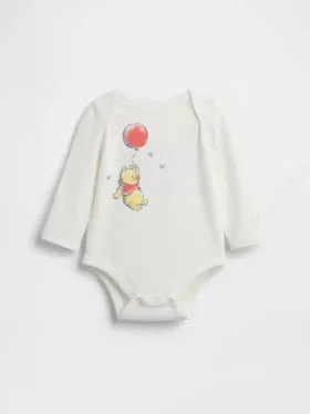 Dětské body z organické bavlny s motivem Medvídka Pú