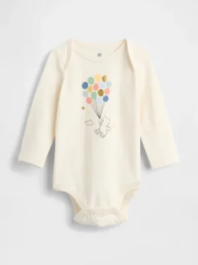 Dětský body z organické bavlny s potiskem – Baby First Favorites