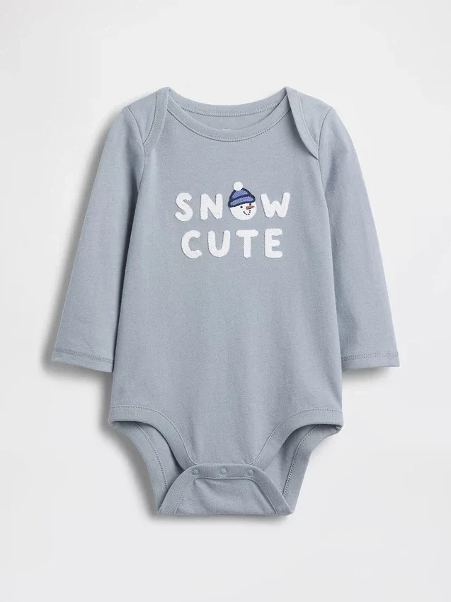 Dětský body z organické bavlny s potiskem – Baby First Favorites