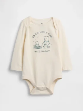 Dětský body z organické bavlny s potiskem – Baby First Favorites