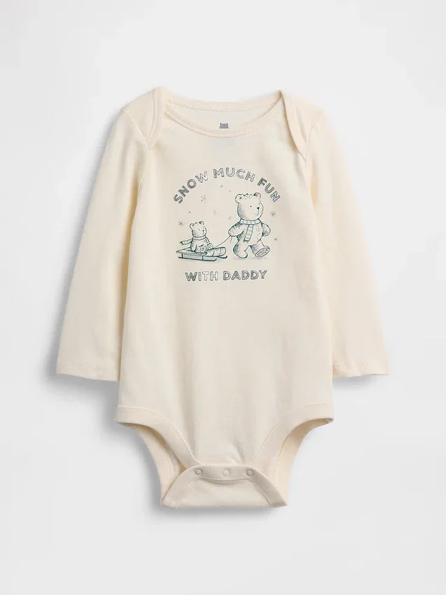 Dětský body z organické bavlny s potiskem – Baby First Favorites