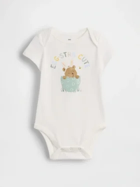 Dětský body z organické bavlny s potiskem – Baby First Favorites