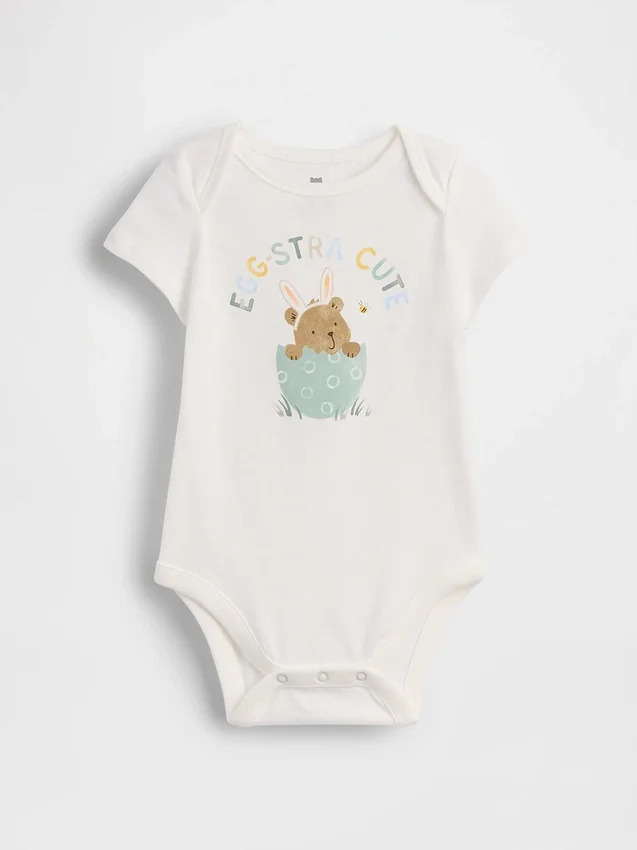 Dětský body z organické bavlny s potiskem – Baby First Favorites
