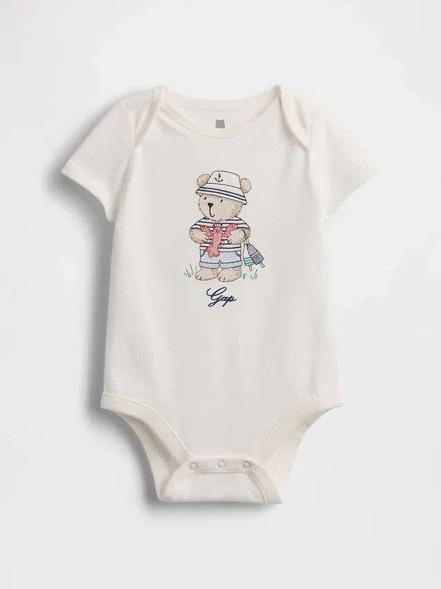 Dětský body z organické bavlny s potiskem – Baby First Favorites