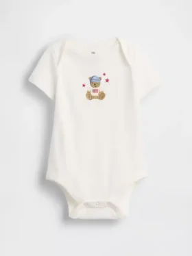Dětský body z organické bavlny s potiskem – Baby First Favorites