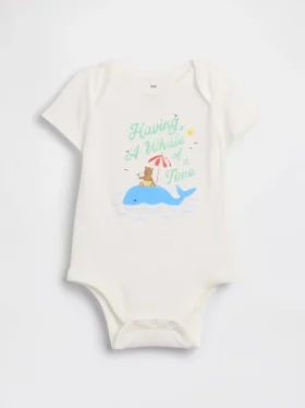 Dětský body z organické bavlny s potiskem – Baby First Favorites