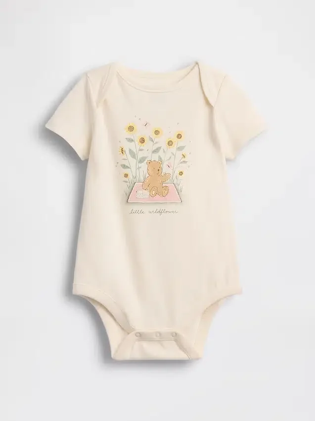 Dětský body z organické bavlny s potiskem – Baby First Favorites