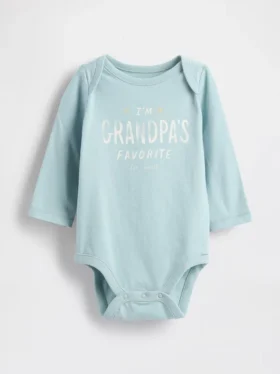 Dětský body z organické bavlny s potiskem – Baby First Favorites