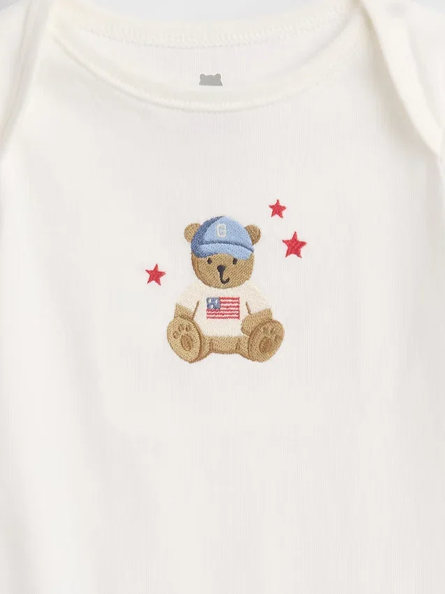 Dětský body z organické bavlny s potiskem – Baby First Favorites