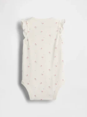 Dětské body z organické bavlny s volánkovými rukávy z řady Baby First Favorites
