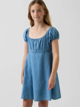 Dětské džínové šaty typu babydoll