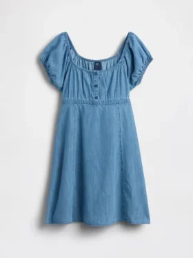 Dětské džínové šaty typu babydoll