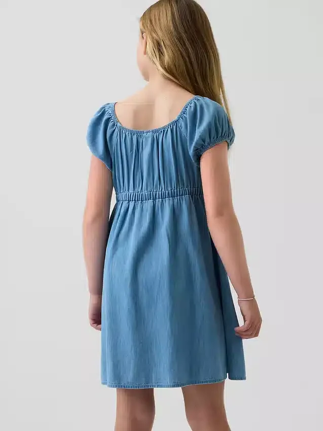 Dětské džínové šaty typu babydoll