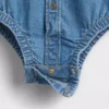 Dětské džínové body s knoflíky