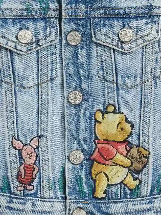 Dětská džínová bunda s motivem Medvídka Pú
