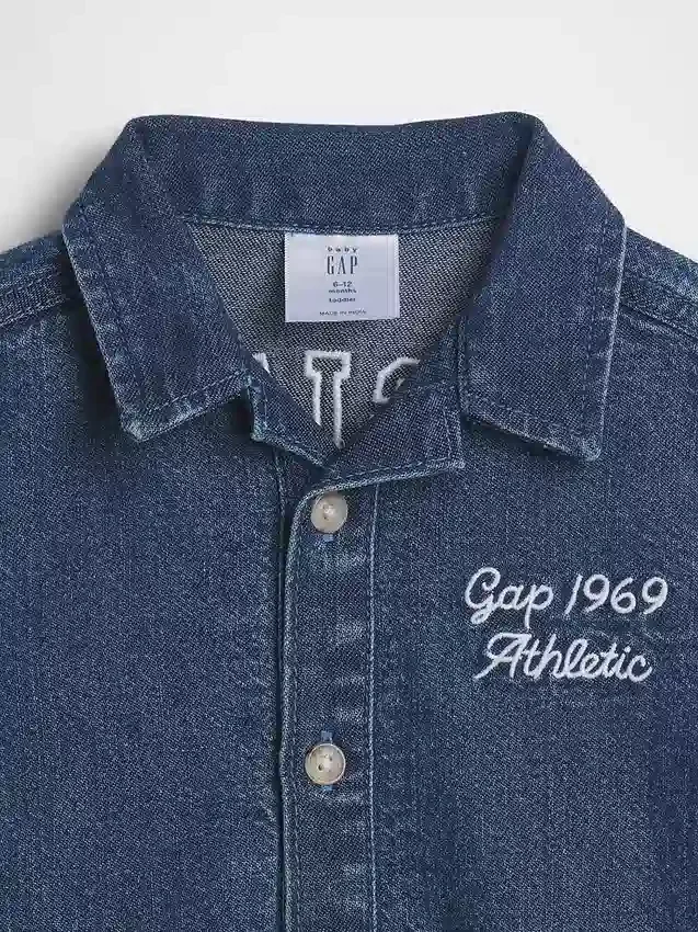 Dětské džínové krátké overaly s Gap Logo