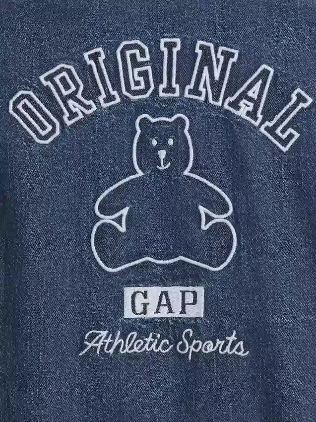 Dětské džínové krátké overaly s Gap Logo