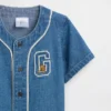 Dětská džínová sada ve stylu varsity