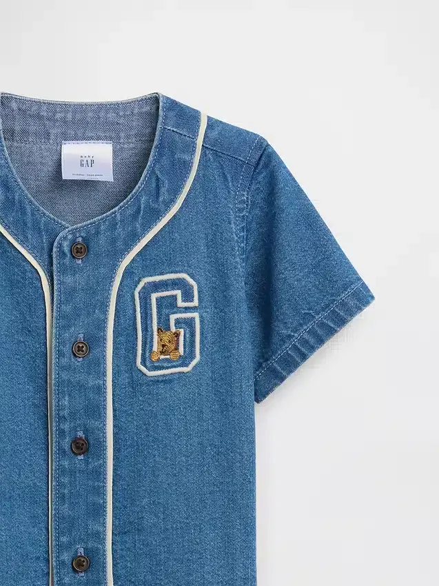 Dětská džínová sada ve stylu varsity