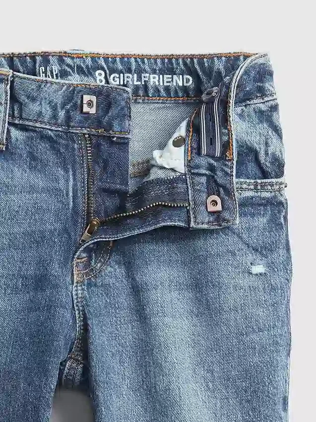Dětské džíny Girlfriend se středně vysokým pasem