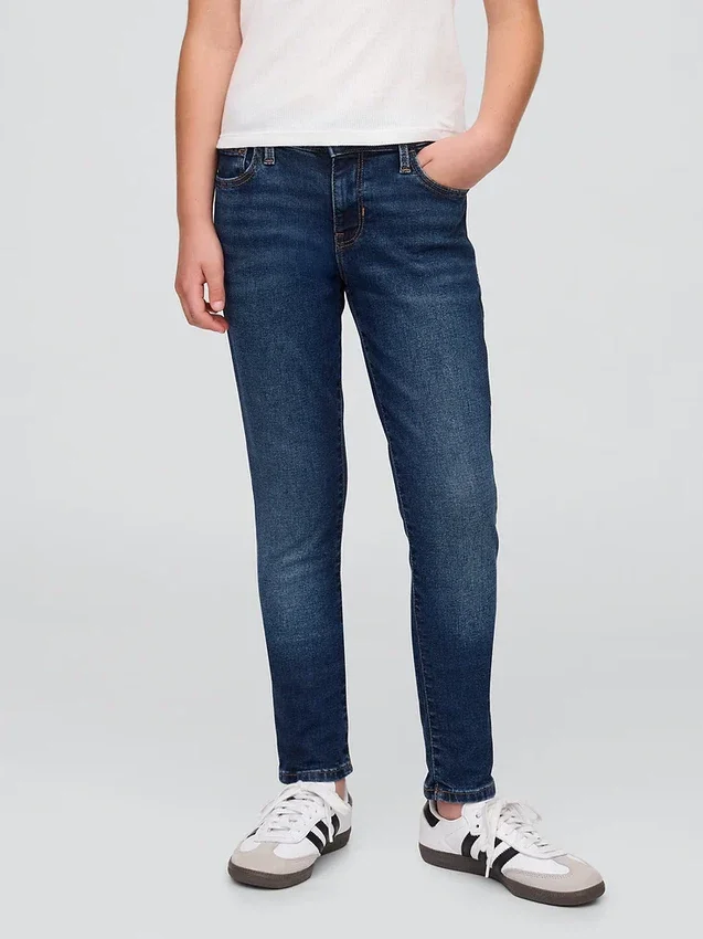 Dětské džíny s středně vysokým pasem pro každodenní nošení, super skinny