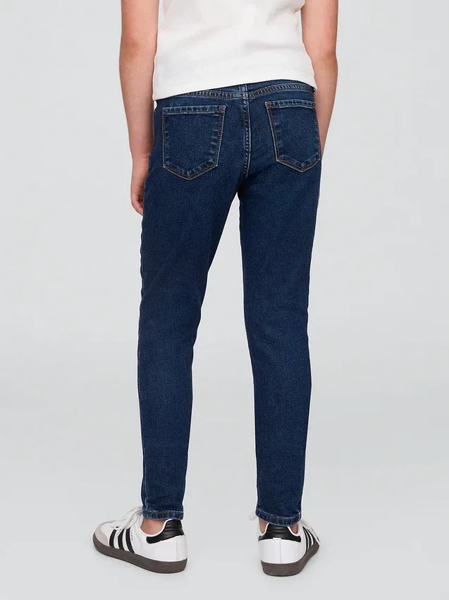 Dětské džíny s středně vysokým pasem pro každodenní nošení, super skinny