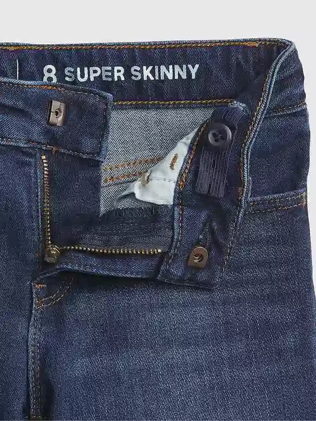 Dětské džíny s středně vysokým pasem pro každodenní nošení, super skinny