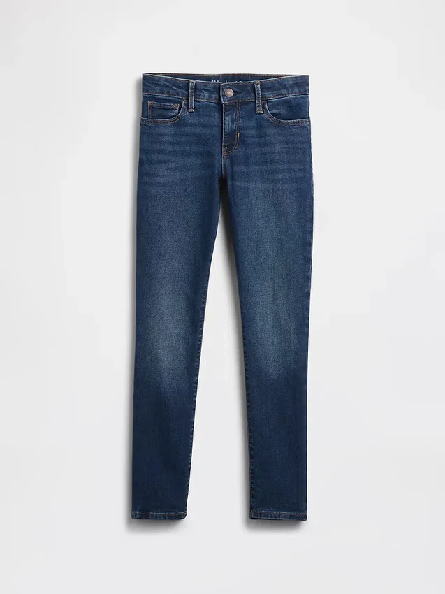 Dětské džíny s středně vysokým pasem pro každodenní nošení, super skinny