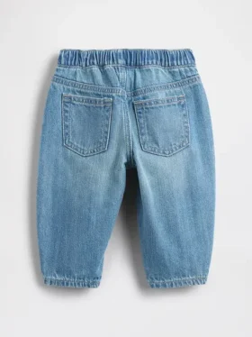 Dětské džíny typu „barrel jeans“ s elastickým pasem