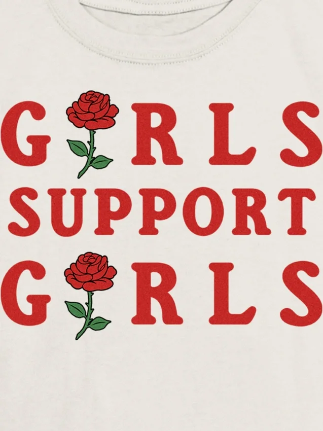 Dětské dívčí tričko s potiskem „Support Girls“