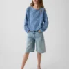 Dětský háčkovaný oversized svetr s potiskem