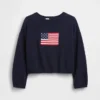 Dětský háčkovaný oversized svetr v americkém stylu