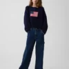 Dětský háčkovaný oversized svetr v americkém stylu