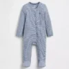 Dětský jednodílný overal s nožičkami Baby First Favorites Tinyrib Stripe